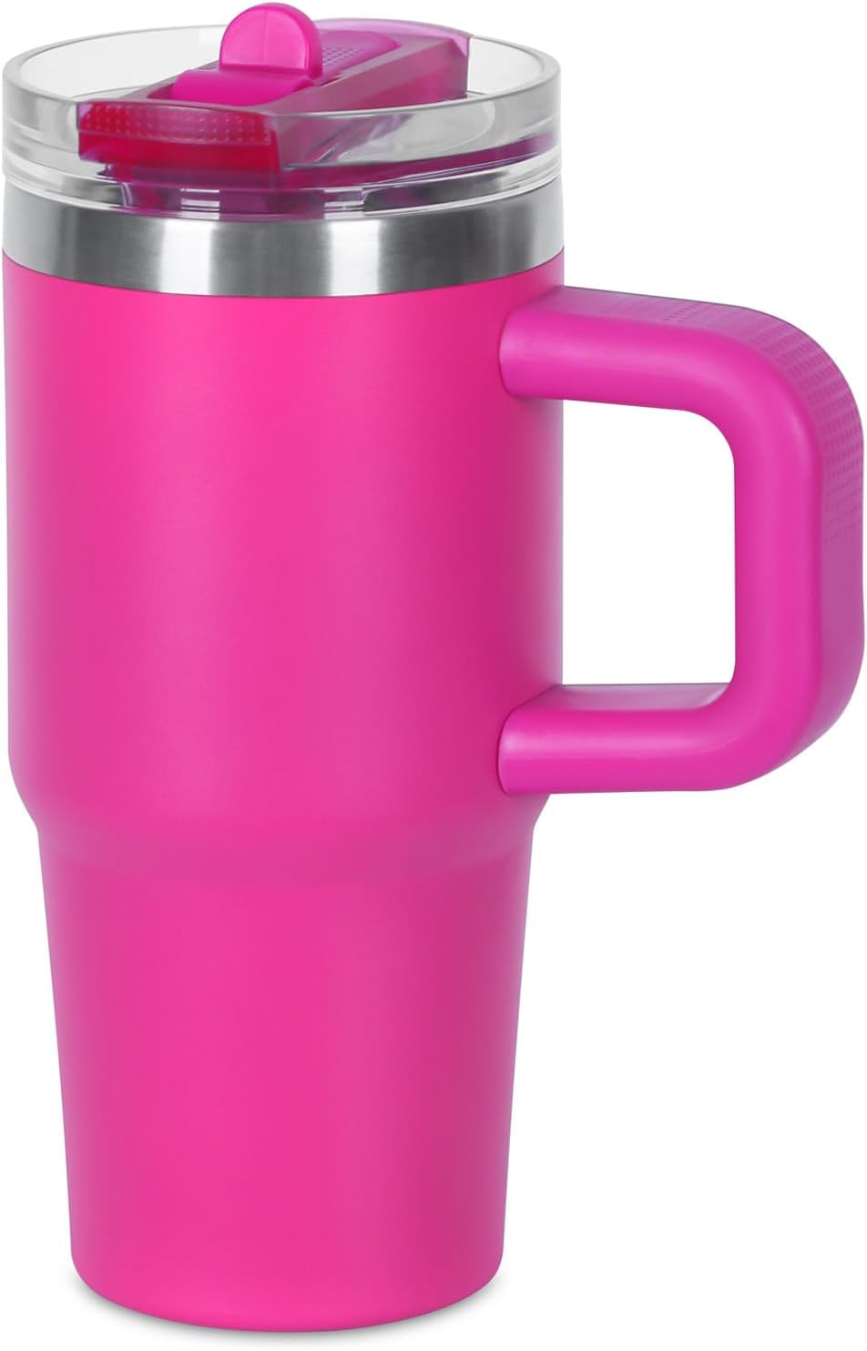 14 oz Tumbler for kids with Detachable Flip Straw Lid and handle, 100% Leak Proof 14 oz mini cup, Stainless Steel Vacuum Insulated Tumbler, Wide Mouth Easy to Clean, Keep Cold or Hot (Pink)