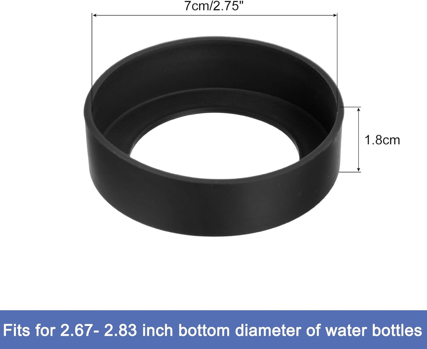 uxcell Water Bottle Boot, Protective Silicone Boot Sleeve Non Slip Bottom Cover Bumper for Water Bottles Mug Tumbler