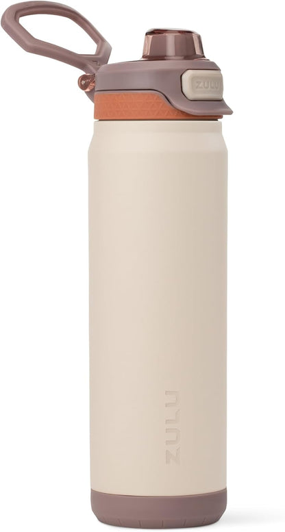 ZULU Powerfill Pro 32oz Stainless Steel Water Bottle with Quick Fill Lid, Triple Walled Vacuum Insulated Metal, Leak Proof Locking Lid, Sip and Chug, Reusable BPA Free, High Tide