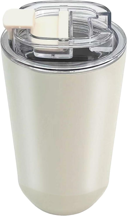 DEQIANG Travel Coffee Cup, Coffee Cup Travel with Lid, Insulated Coffee Mug for Hot & Cold Beverages, Great Gift Choice for Coffee Lovers, Office Workers, Hikers & Commuters (Black, 8.5 oz)