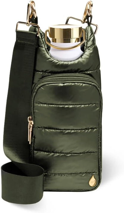 WanderFull Original HydroBag Fits Up to 32 oz Water Bottle Holder with Strap – Hands-Free Crossbody Water Bottle Carrier Bag with Phone Pocket - Colors B