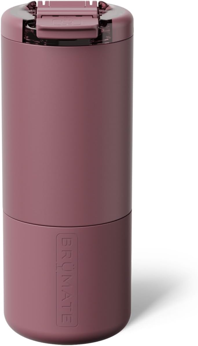 BrüMate Strova 18oz 100% Leakproof Insulated Coffee Mug | Ceramic-Lined Interior | Built-In Silicone Sleeve for Travel | Locking Flip Lid (Nightfall Blue)