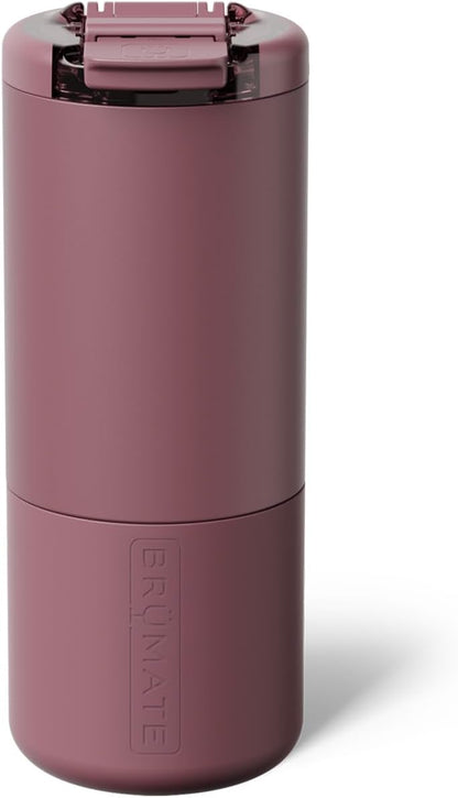 BrüMate Strova 18oz 100% Leakproof Insulated Coffee Mug | Ceramic-Lined Interior | Built-In Silicone Sleeve for Travel | Locking Flip Lid (Nightfall Blue)