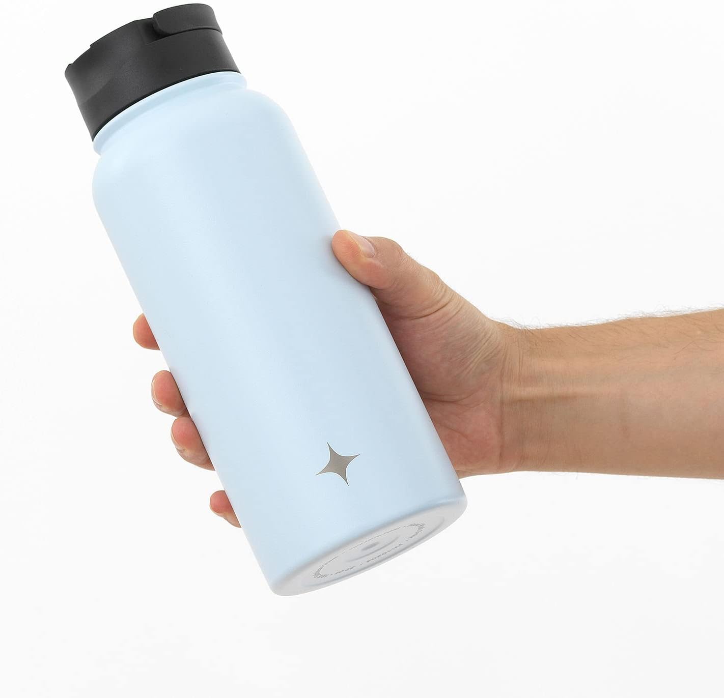 JoyJolt Triple Insulated Water Bottle with Straw Lid AND Flip Lid! 22oz Water Bottle, 12 Hour Hot/Cold Vacuum Insulated Stainless Steel Water Bottle. BPA-Free Leakproof Water Bottles - Thermos Bottle
