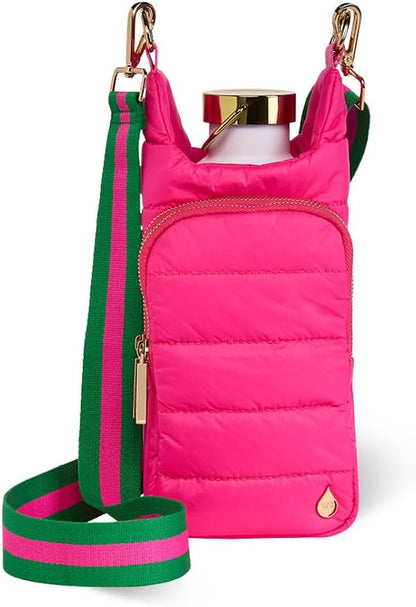 WanderFull Original HydroBag Fits Up to 32 oz Water Bottle Holder with Strap – Hands-Free Crossbody Water Bottle Carrier Bag with Phone Pocket - Colors B