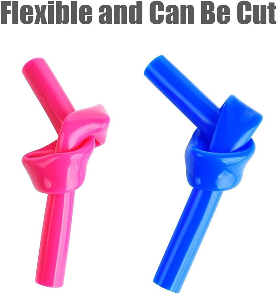 ALINK 15 inch Extra Long Reusable Silicone Straws, 4-Pack Flexible Straws for Stanley 40 oz Tumbler, 1 Gallon Water Bottles, 128 64 30 oz Jug Cup with Cleaning Brush