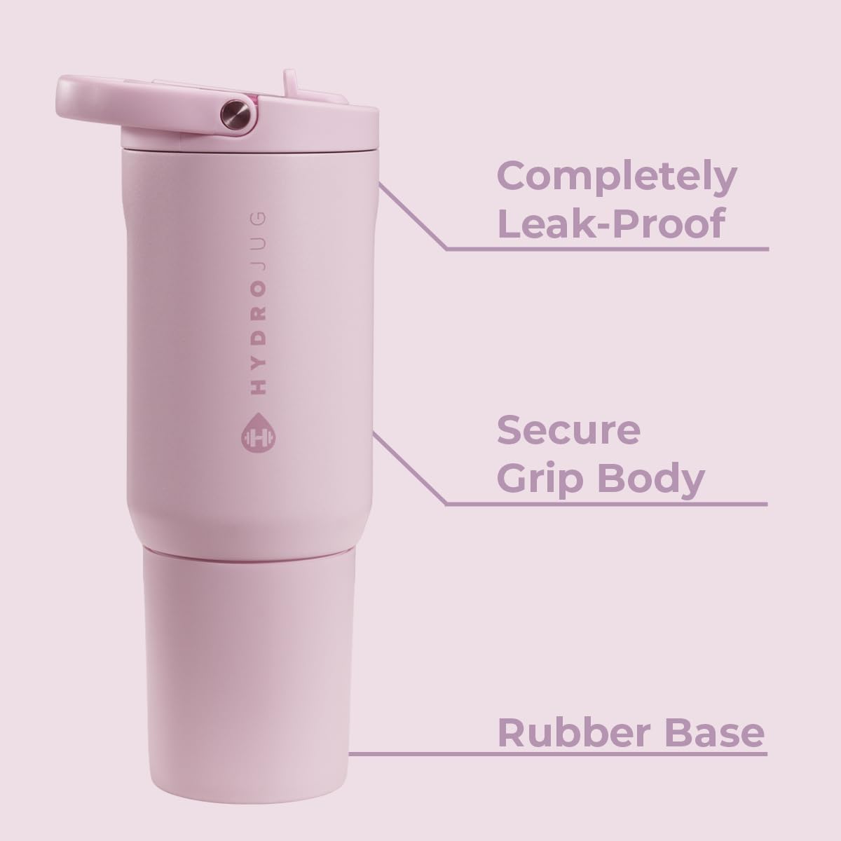HydroJug Sport - Stainless Steel Tumbler with Straw, Vacuum Insulated, 40oz Leakproof Water Bottle, Ergonomic Design, Reusable, Dishwasher Safe, Rubber Base, Durable for Gym or Outdoors, Sage
