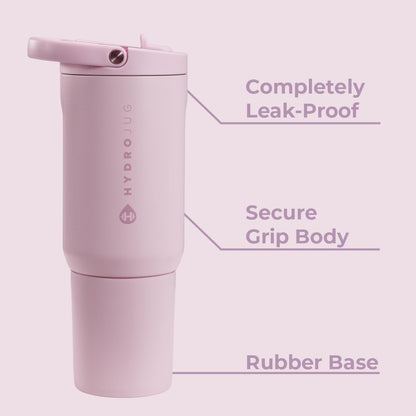 HydroJug Sport - Stainless Steel Tumbler with Straw, Vacuum Insulated, 40oz Leakproof Water Bottle, Ergonomic Design, Reusable, Dishwasher Safe, Rubber Base, Durable for Gym or Outdoors, Sage