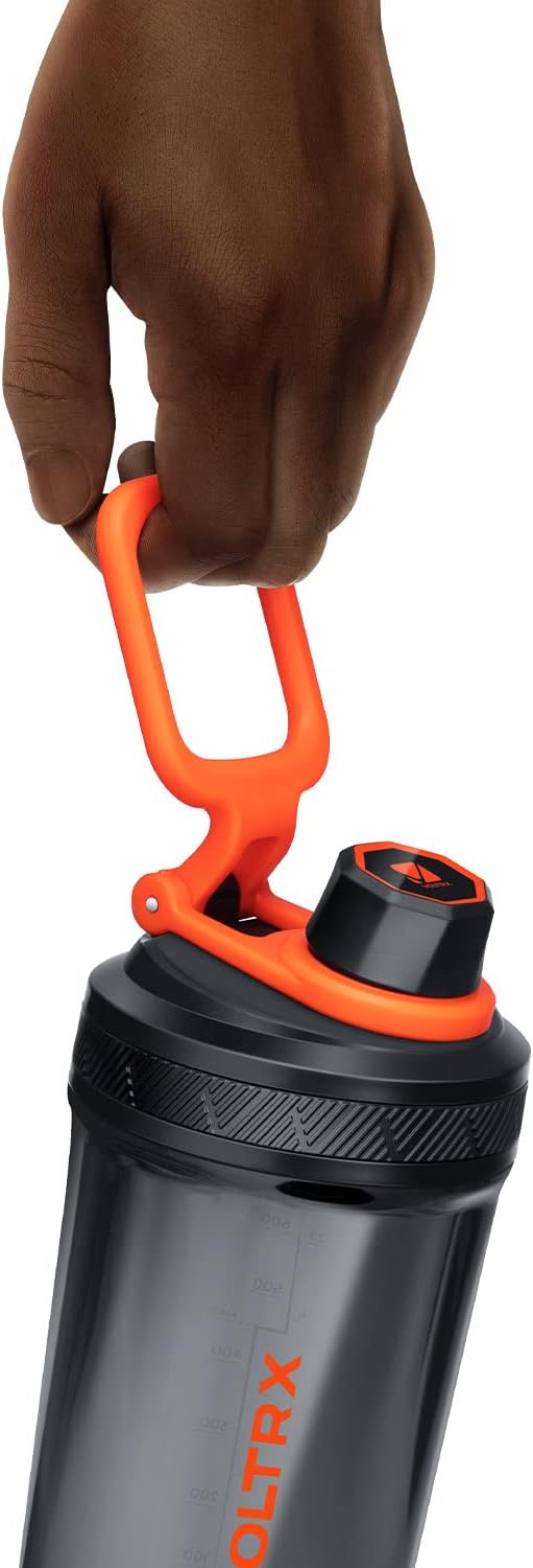 VOLTRX Electric Protein Shaker Bottle - USB Rechargeable Mixer Cup for Shakes and Meal Replacements, BPA-Free Tritan, 20oz