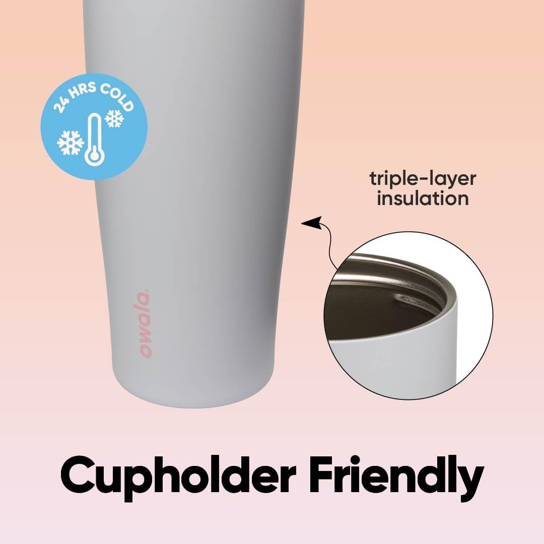 Owala FreeSip Tumbler - Stainless Steel - 40-oz. - Tan (Lightly Toasted)