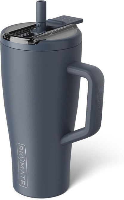 BrüMate Era Flip 30oz Tumbler with 100% Leakproof Covered Straw Lid | Hygienic Covered Straw | Insulated Stainless Steel Water Bottle with Handle | Cup Holder Friendly | BPA-Free (Sage)