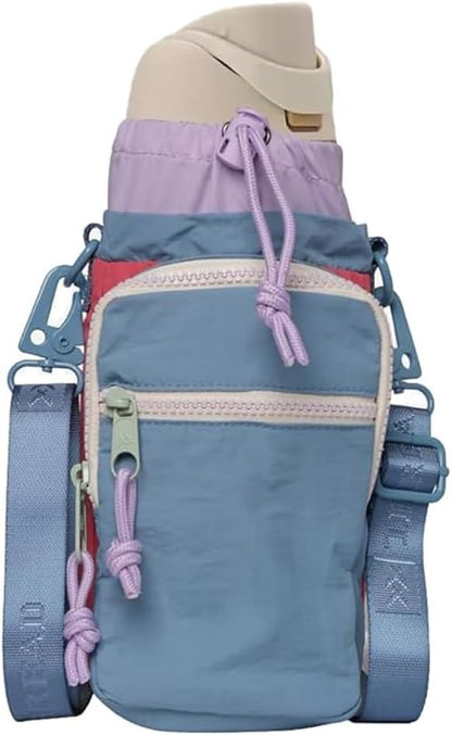 Thread Wallets Water Bottle Sling Crossbody Bag – Small Cross Body Sling with Pockets for Water Bottle, Cash, Phone & Keys