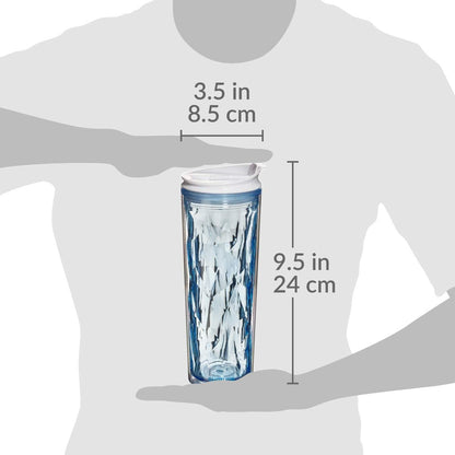 Cupture Crystal Click & Seal Shake Tumbler Cup for Hot or Cold Drinks - 22 oz (Black Diamond)