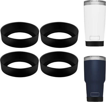 4 PCS Silicone Boot Sleeve for Tumbler 30 oz 20 oz, Water Bottle Bottom Protector, Non-Slip Mug Cup Coaster for 7-7.5cm Bottom of the Insulated Cup