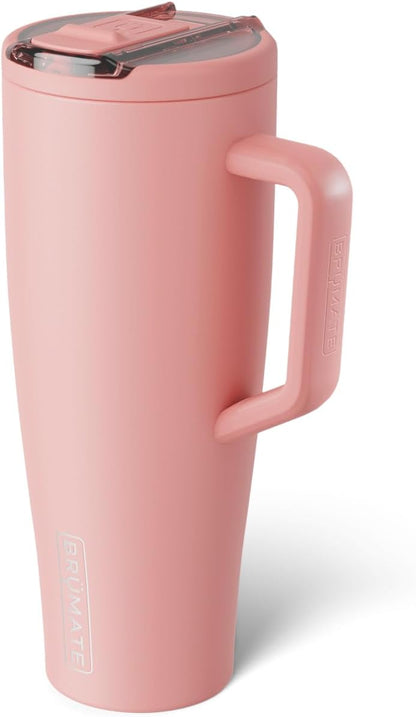 BrüMate Era Flip 30oz Tumbler with 100% Leakproof Covered Straw Lid | Hygienic Covered Straw | Insulated Stainless Steel Water Bottle with Handle | Cup Holder Friendly | BPA-Free (Sage)