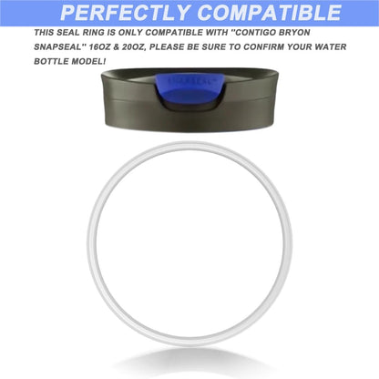 10 Pcs Replacement Gasket Rubber Lid Seals Compatible with 16 & 20 oz Contigo Snapseal Byron Travel Mug Ring, Silicone Leak-Proof Replacement Part for Contigo Coffee Travel Tumbler, White