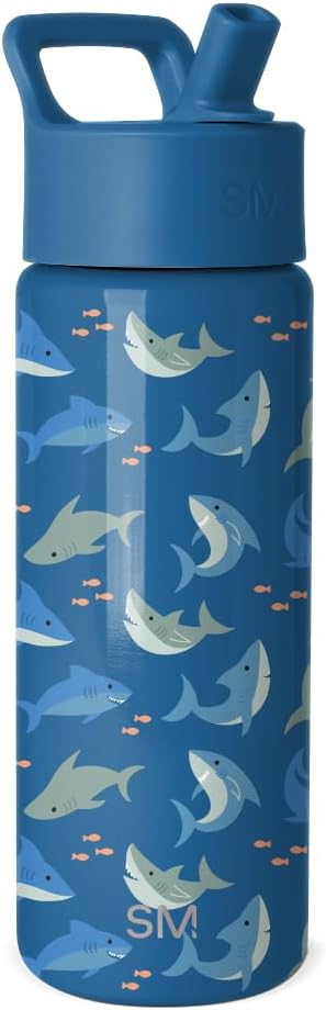 Simple Modern Kids Water Bottle with Straw Lid | 14oz Insulated Stainless Steel Kids Tumbler & Spill Proof Toddler Cup for School, Girls, Boys | Summit | Chloe Floral - Colors B