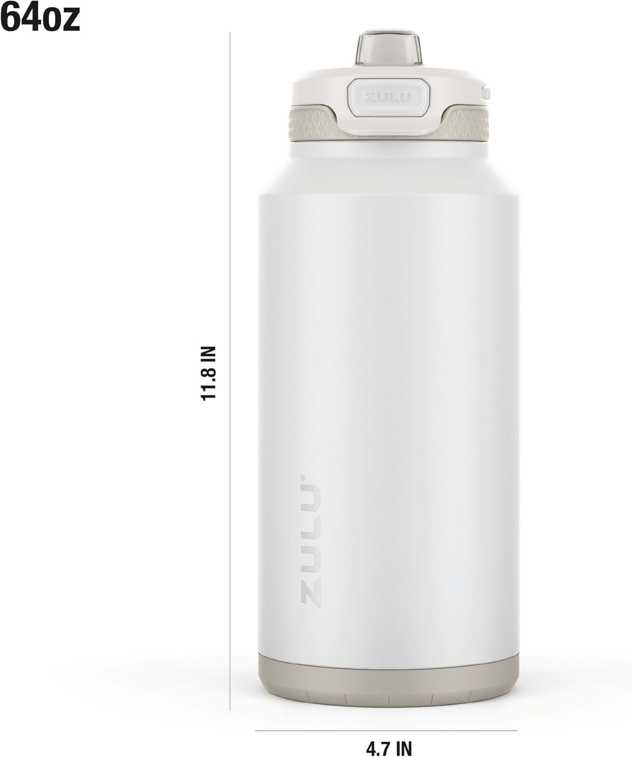 ZULU Powerfill Pro 32oz Stainless Steel Water Bottle with Quick Fill Lid, Triple Walled Vacuum Insulated Metal, Leak Proof Locking Lid, Sip and Chug, Reusable BPA Free, High Tide