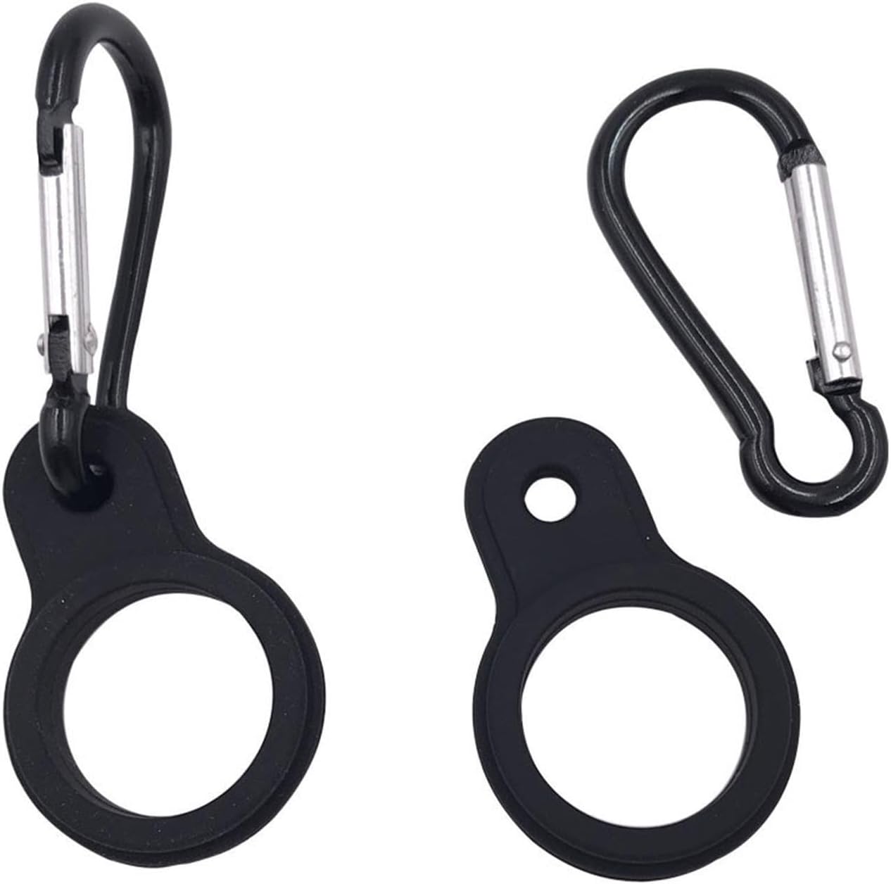 9 Pack Water Bottle Clips with Rubber Hook Hanging Carabiner Water Bottle Holder Carrier for Natural Spring Water Bottles Aluminum Water Bottles Soda Tactical Backpack Travel Camping Hiking