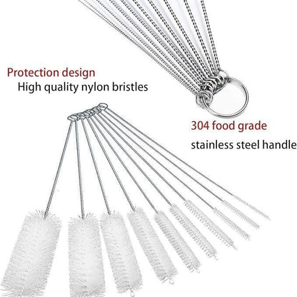 Straw Cleaner Brushes Sets, 8inch Different Diameters 10 Pieces, for Sippy Cup, Tumbler, Water Bottle, Drinking Straw