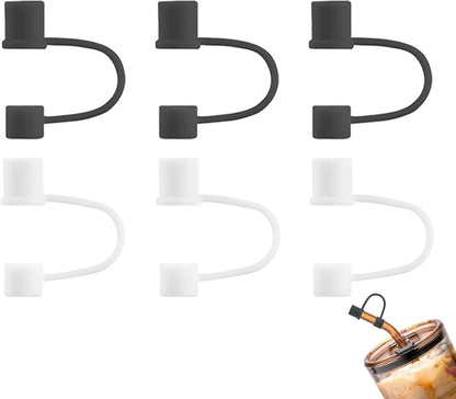 6|12 Pack 0.4in/10mm Straw Toppers, for Stanley Straw Covers Cap for Tumblers for Stanley 14|20|30|40|64 Oz Cup, Silicone Dust-Proof Caps（ Cup is Not Included）, 6 Pack