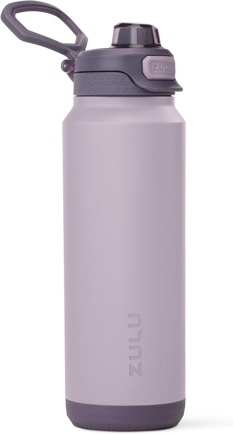 ZULU Powerfill Pro 32oz Stainless Steel Water Bottle with Quick Fill Lid, Triple Walled Vacuum Insulated Metal, Leak Proof Locking Lid, Sip and Chug, Reusable BPA Free, High Tide