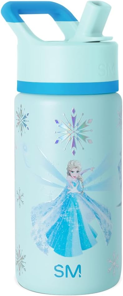 Simple Modern Disney Minnie Mouse Kids Water Bottle with Straw Lid | 14oz Insulated Stainless Steel Kids Tumbler & Spill Proof Toddler Cup for School, Girls, Boys | Summit | Minnie Mouse Fun - Colors B