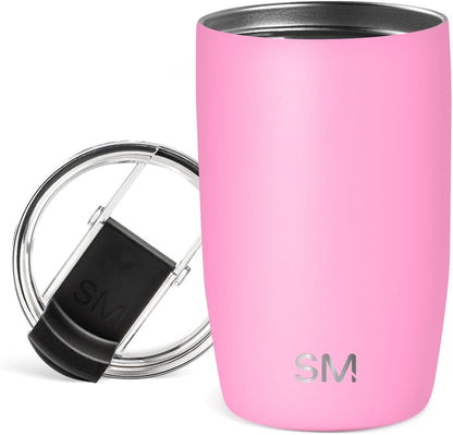 Simple Modern Voyager Tumbler with Flip Lid | Travel Coffee Mug | Insulated Stainless Steel Cold Brew Iced or Hot Coffee Cup | Gifts for Women Men Her Him | 16oz, Almond Birch