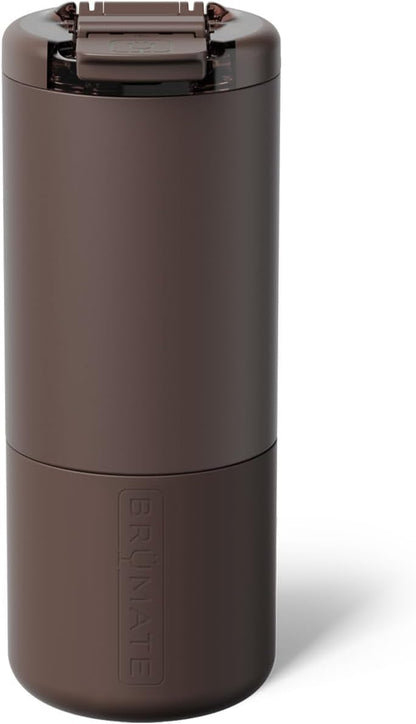 BrüMate Strova 18oz 100% Leakproof Insulated Coffee Mug | Ceramic-Lined Interior | Built-In Silicone Sleeve for Travel | Locking Flip Lid (Nightfall Blue)