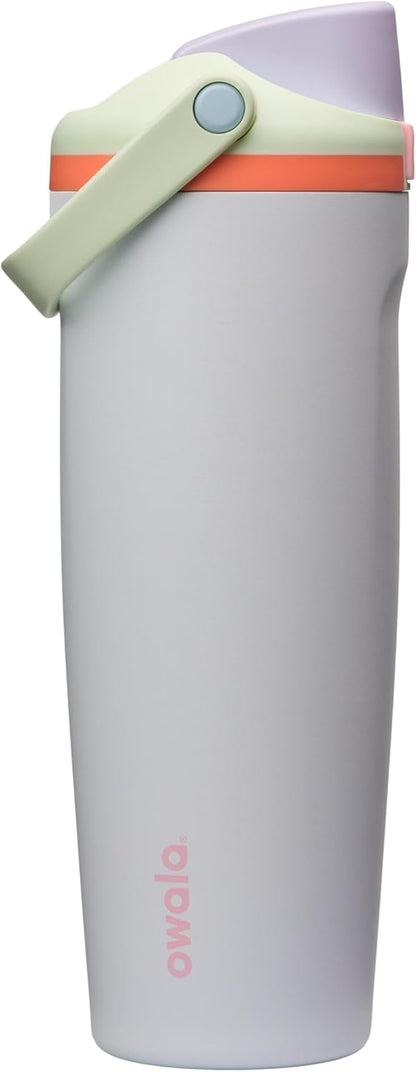 Owala FreeSip Sway Insulated Stainless Steel Water Bottle with Two-Way Spout, Built-In Straw and Bucket Handle, Made for Travel, School, and Sports, 30oz, BPA Free, Leak Proof, Daybreak