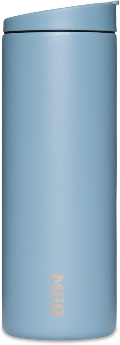 MiiR Flip Traveler 16oz - Double-Wall Vacuum Insulated with Flip Lid, BPA-Free Stainless Steel Construction, Insulated Tumbler for Hot or Cold Drinks