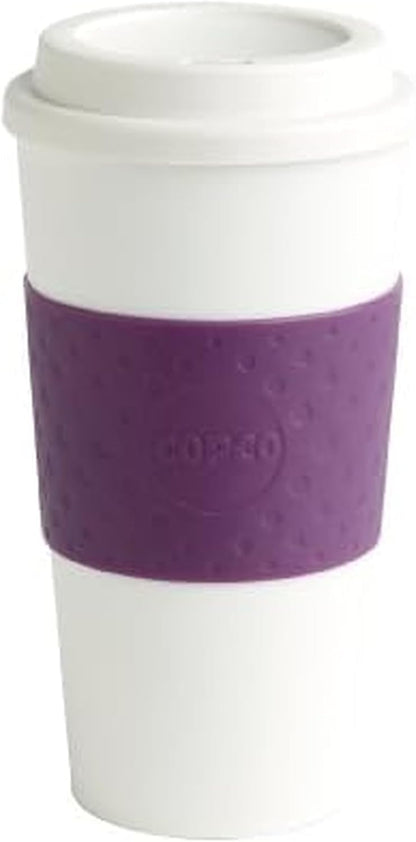 Copco Acadia 16 oz Travel Mug - Insulated Reusable Coffee Tumbler with Double-Walled Plastic, Leak-Proof Lid, BPA-Free - Portable Mug for Hot & Cold Drinks, Cup Holder Friendly (Blue)