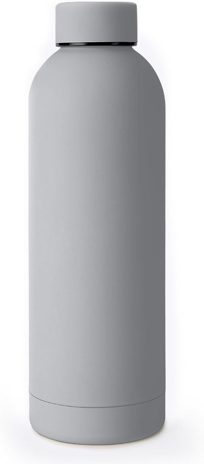 NOBL Stainless Steel Water Bottle,17 oz, 500 ml, Double Wall Vacuum Insulation, Sealed Bottle Keeps Drinks Cold 24 Hrs & Hot 12 Hrs, Leak Proof, Fits Noble Carry-On Cup Holder - Sand