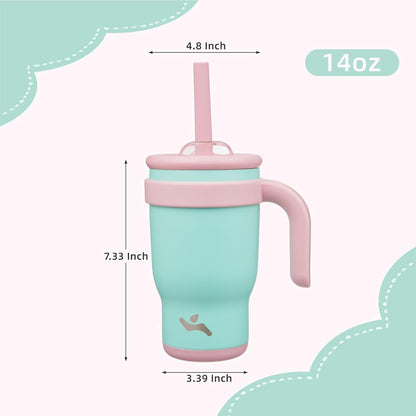 Konokyo 30 oz Tumbler with Side Handle, Insulated Water Bottle with Straw and 2 in 1 Lid, Stainless Steel Cup Travel Coffee Mug for Sports Office Gym,Purple