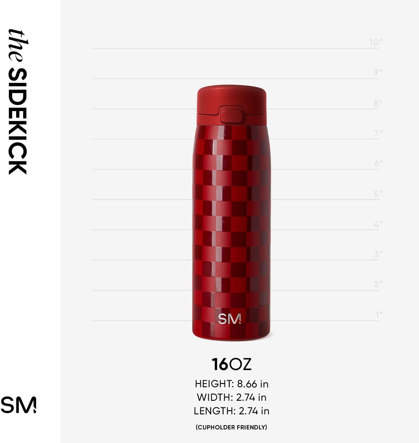 Simple Modern Sidekick Travel Coffee Mug | Ceramic-Lined Insulated Stainless Steel Tumbler | Leak-Proof and Cup Holder Friendly | 16oz, Almond Birch Mix