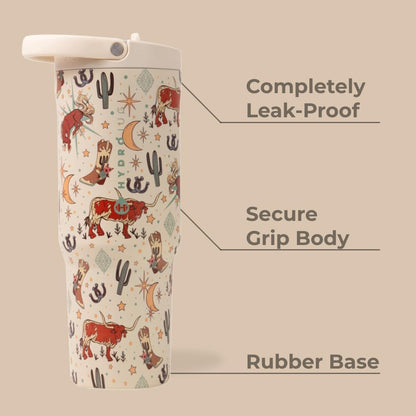 HydroJug Sport - Stainless Steel Tumbler with Straw, Vacuum Insulated, 40oz Leakproof Water Bottle, Ergonomic Design, Reusable, Dishwasher Safe, Rubber Base, Durable for Gym or Outdoors, Sage