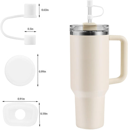 MOLOSLEEVE 21 Colors Straw Toppers Include A Set of Leak-proof Plugs, for Stanley Straw Covers Cap for Stanley Cup 2.0 30oz, 40oz, Silicone, Dust-Proof （Clear）