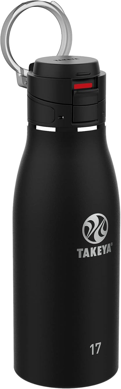 Takeya 17 oz Traveler Stainless Steel Insulated Travel Coffee Mug with Locking Leak Proof Lid, Premium Quality, BPA Free, Arctic