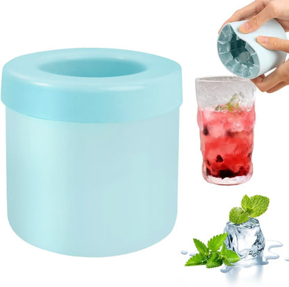 Small Ice Maker Cup, Cylinder Silicone Ice Cube Molds, Mini Ice Maker Cube Tray, Decompress Ice Lattice Ice Cube Trays for freezer, 60 Ice Cubes, Easy-Release 2Pcs