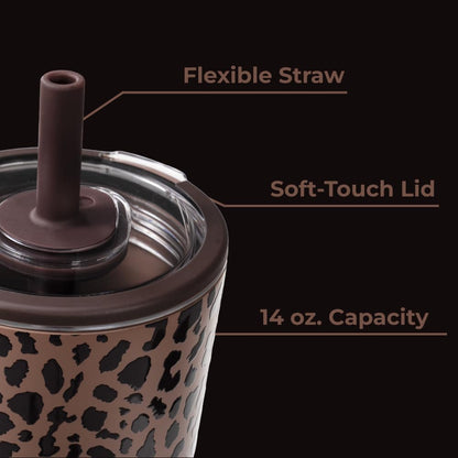 HydroJug Everyday Tumbler 20 oz – Ceramic-Lined Insulated Tumbler with Straw and Soft-Touch Lid, Cup Holder Friendly, Double-Wall Vacuum Insulation, Reusable Travel Cup – Rodeo