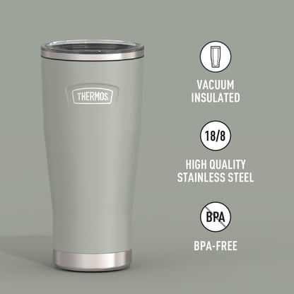 THERMOS ICON SERIES, Stainless Steel Tumbler with Slide Lock, 18 Ounce, Mystic Navy