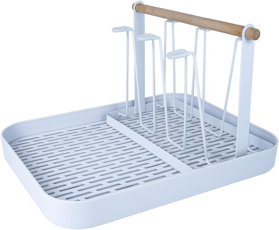 Countertop Drying Rack for Insulated Water Bottles, Glasses, Sports Bottles, Baby Bottles, and More - Drainage Tray for Easy Cleaning and Drying - Practical and Stylish