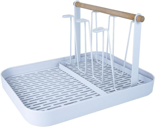 Countertop Drying Rack for Insulated Water Bottles, Glasses, Sports Bottles, Baby Bottles, and More - Drainage Tray for Easy Cleaning and Drying - Practical and Stylish