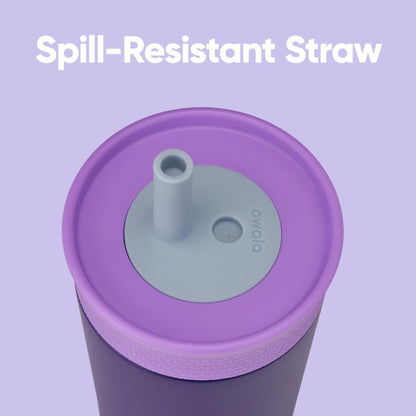 Owala Kids BPA-Free Plastic Tumbler with Spill Resistant Flexible Straw, Easy to Clean, Kids Water Bottle, Great for Travel, Dishwasher Safe, 15 Oz, Skate Park