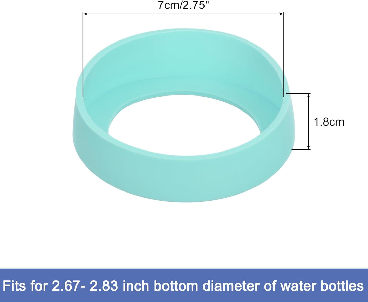 uxcell Water Bottle Boot, Protective Silicone Boot Sleeve Non Slip Bottom Cover Bumper for Water Bottles Mug Tumbler