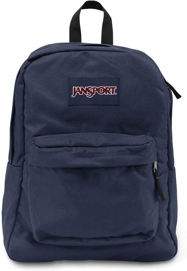 JanSport SuperBreak One Backpacks - Durable, Lightweight Bookbag with 1 Main Compartment, Front Utility Pocket with Built-in Organizer - Premium Backpack, Black - Colors B