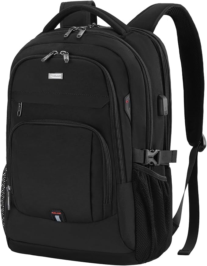 DUSLANG 17 Inch Laptop Backpack for Travel Water Resistant College Backpack for Men/Women Laptop Bag with USB Charging Port,Black - Colors B