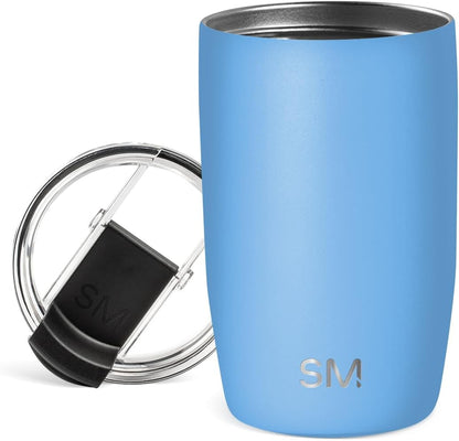Simple Modern Voyager Tumbler with Flip Lid | Travel Coffee Mug | Insulated Stainless Steel Cold Brew Iced or Hot Coffee Cup | Gifts for Women Men Her Him | 16oz, Almond Birch