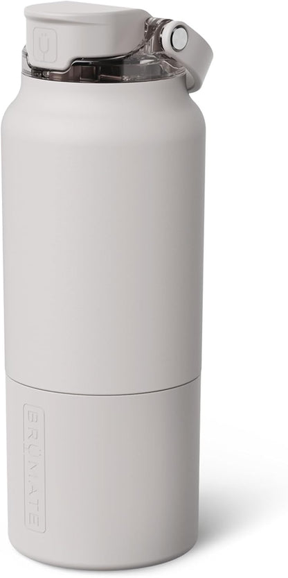 BrüMate Rise 25oz Water Bottle With 100% Leakproof Covered Silicone Straw | Insulated Stainless Steel Water Bottle | Cup-Holder Friendly | Fast Flow | Soft Sip Silicone Spout | BPA-Free (Rose Taupe)