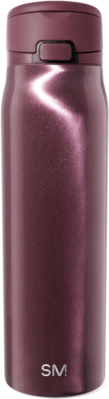Simple Modern Mesa Loop Water Bottle with Covered Straw and Handle | 24oz Cup Holder Friendly Insulated Stainless Steel Bottles for Travel, Sports and School | Iris Sage - Colors B